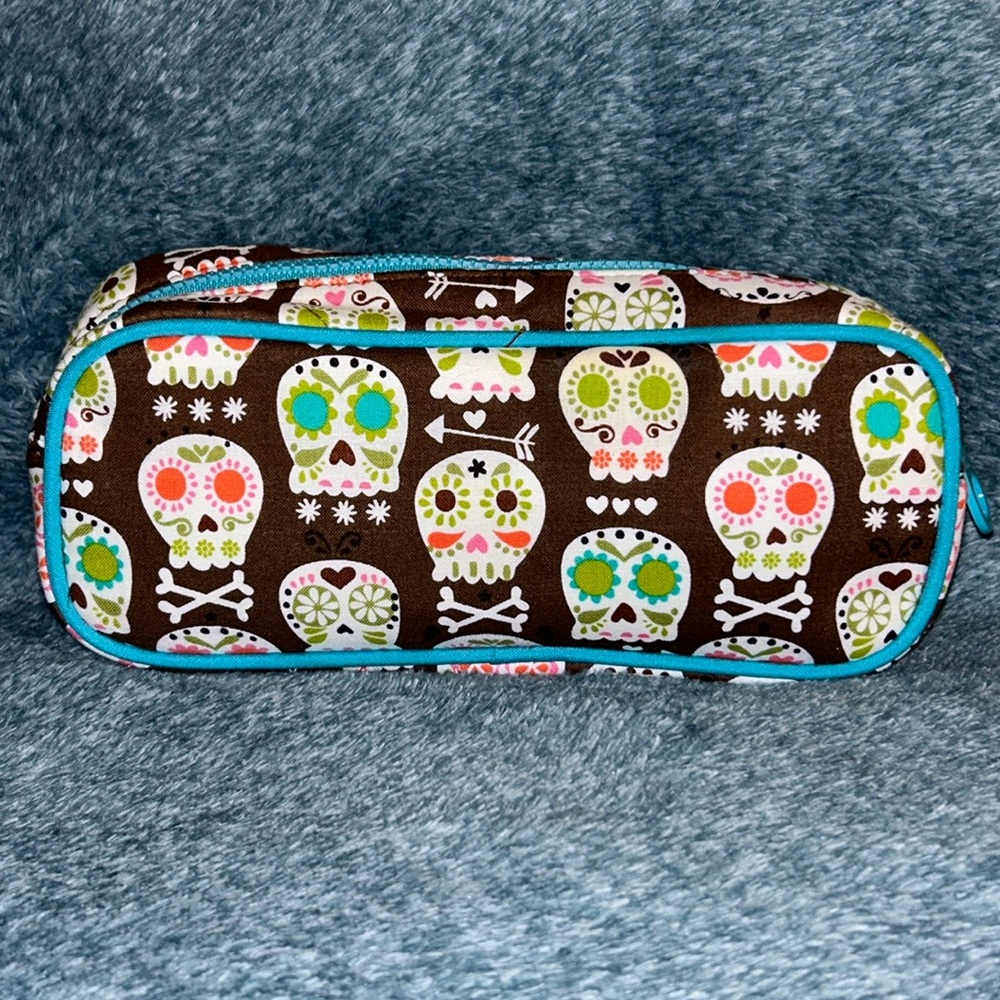 SOURPUSS make up bag, clutch, zippered pencil pouch - Label has been cut out ☠️